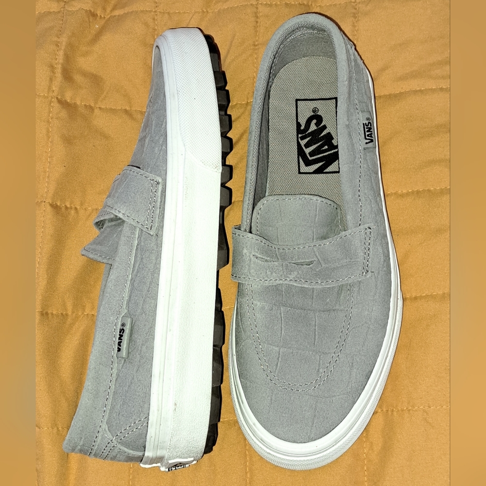 Vans Loafers. Grey. 6 1/2